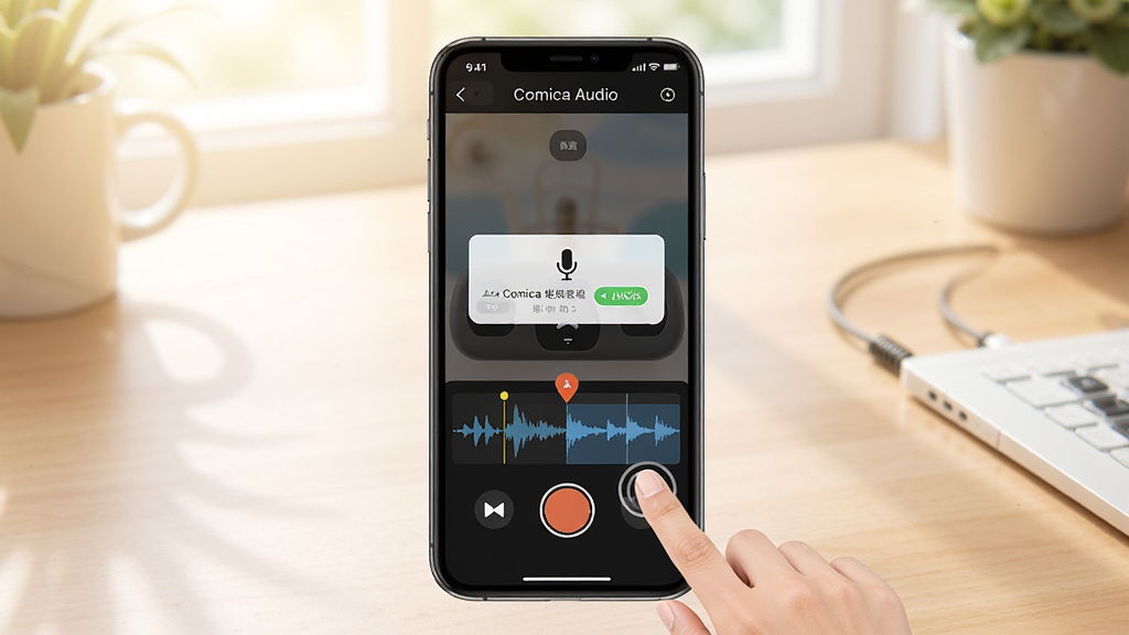 Comica Audio ʹ�ý̳̲���ʾ��ͼ���ֻ���Ļ��ʾ¼�����棬�Ա�����ָ���������ʾ������Ϊ������������������Ϊ��������������̣����ֲַ�չʾ���Ű�����������ѧ����ϸ�ڰ�����˷�Ȩ�޵����벨�α༭��������͸ɾ����޶���Ԫ�ء�