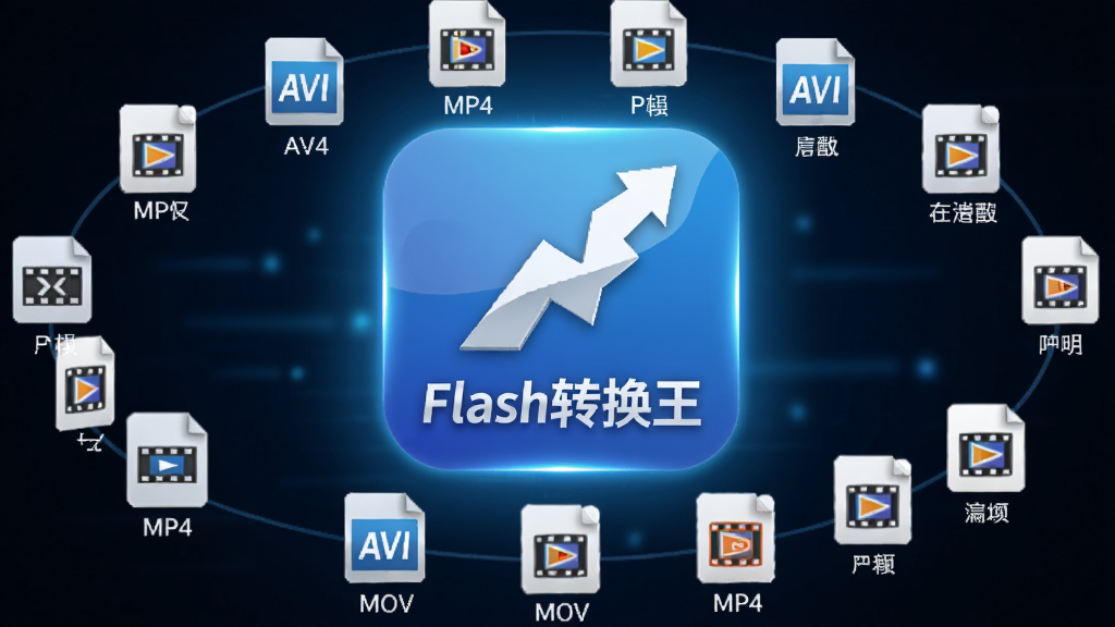 ���壺һ���޴�ġ�Flashת����������ͼ�����������룬���ܻ��Ƹ�����Ƶ��ʽͼ�꣨MP4��AVI��MOV�ȣ������֣�ͼ����У���ʽͼ��ʻ������С��Ű棺�����������η�������񣺿Ƽ��У���ɫ��Ϊ����ϸ�ڣ�ÿ����ʽͼ���·��ж�Ӧ���ֱ�ǩ������ͼ���з���Ч�������ʣ����壬�ɾ����޶���Ԫ�ء�