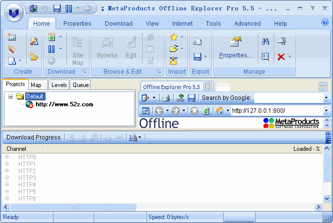 Offline Explorer5.0 ������ҳ�����