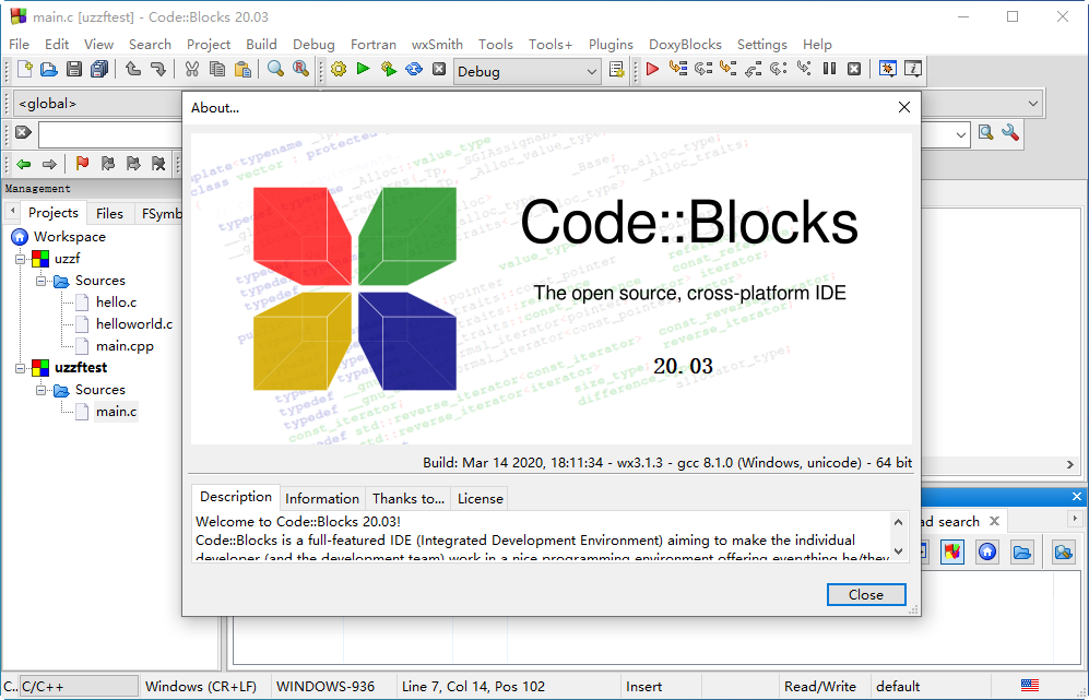 CodeBlocks20.03 ��ԴC/C++���ɿ�������