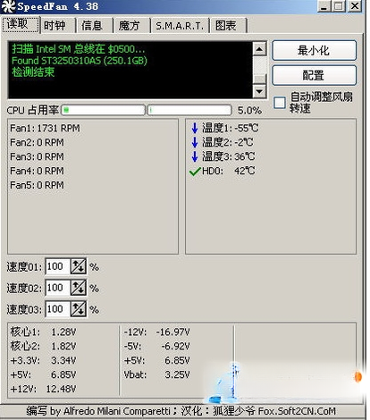 SpeedFan4.52 �¶ȼ������ȵ��ٹ���
