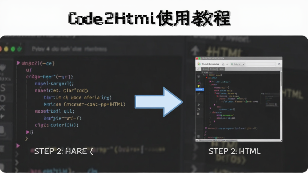 Code2Htmlʹ�ý̳̲���ͼ��չʾ��ճ�����뵽����HTML���������̣������ע����������ָʾ��ͷ������࣬���ʸɾ��޶���Ԫ��