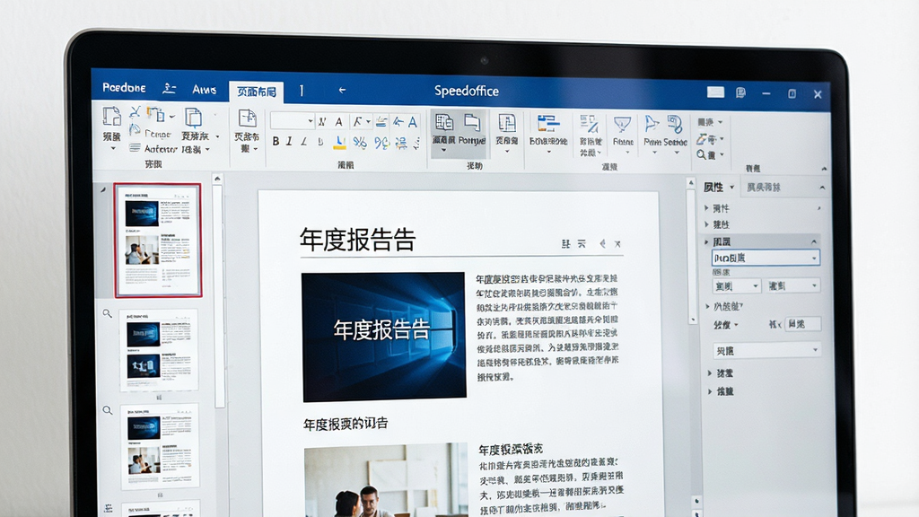 ��д��ͷչʾһ̨���С�Speedoffice���ıʼǱ�������Ļ��������Word�ĵ��������ڱ༭һ��ͼ�Ļ��ŵ���ȱ��档���������Ϊҳ������ͼ���������Ҳ�Ϊ����������壬�м��ǷŴ���ı��༭�����Ű�����ֱ�ۣ�����ǽΪ����ɫ��ͻ���������档���Ϊдʵ��Ʒ��ͼ���UIԪ�������������ص�����˵����еġ�ҳ�沼�֡�ѡ�������ϸ�壬��Ļ��ѣ�⣬����ɾ��޶������