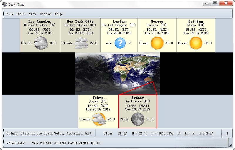 EarthTime4.3.2 ����ʱ����ʾ����