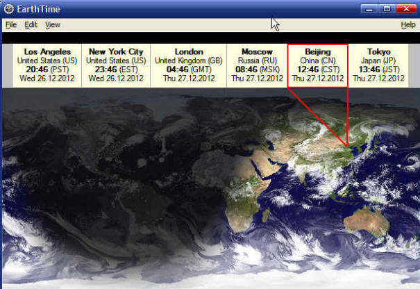 EarthTime4.3.2 ����ʱ����ʾ����