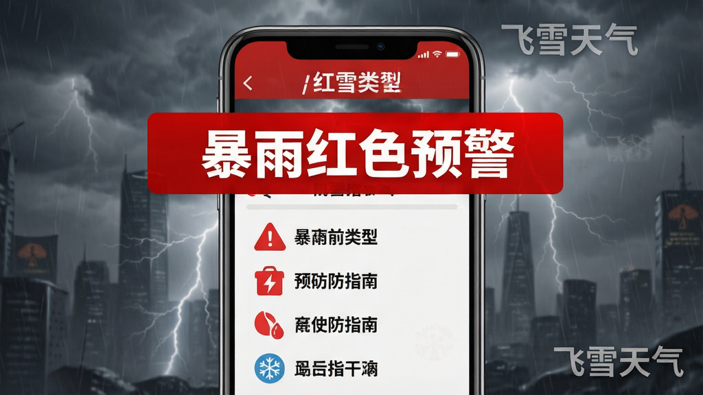 ���壺��ѩ����Ԥ��֪ͨ���棬����Ϊ���������������֣��ֻ���Ļ������ʾ��ɫԤ����������֡������ɫԤ�������·��з���ָ���б����Ű棺Ԥ����Ϣͻ������ɫ��Ŀ��ʹ��ͼ������Ԥ�����͡�����Ӿ������ǿ����ɫ��ʾ��Ұ������γɶԱȡ�ϸ�ڣ�Ԥ�����ּӴ֣�������С���ѩ������ˮӡ�����ʣ��������ȣ��޶���Ԫ�ء�