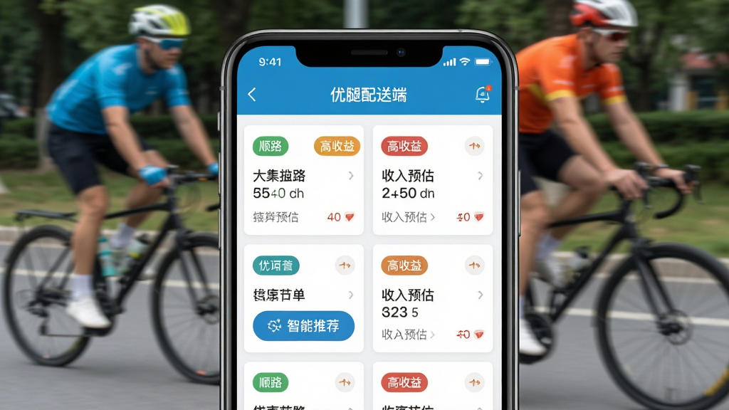 ���壺�ֻ���Ļ��дչʾ�������Ͷ˵�����ҳ�棬ҳ���ж��������Ƭ����Ƭ�ϱ��С�˳·�����������桱��ǩ�����֣��ֻ�λ�ڻ������룬����Ϊ�黯�����г������Ű棺�ֻ���Ļռ����ٷ�֮��ʮ��������Ƭ�������룻��񣺱�ƽ��UI��ͼ���ɫ��������ϸ�ڣ�ͻ���������Ƽ�����ť������Ԥ�����֣����ʣ����壬�ɾ����޶���Ԫ��