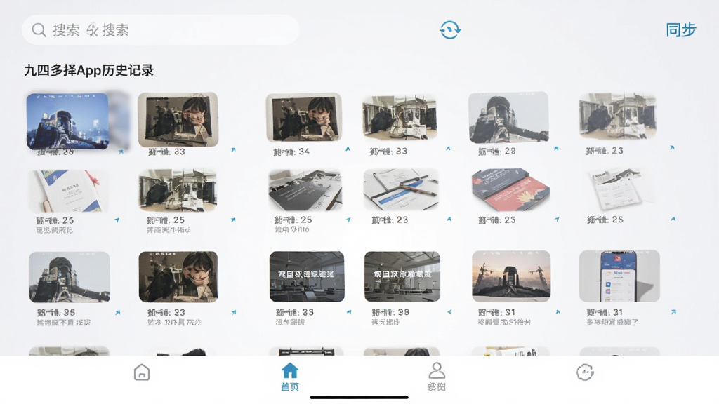 ���Ķ�ѡApp��ʷ��¼ҳ�棬�б�չʾ�����Ա���Ŀ����ͼ���������������ͬ��ͼ�꣬�ײ�������������������������ͣ�����ǳ�ң�������Ϣ��η��������ʸɾ���