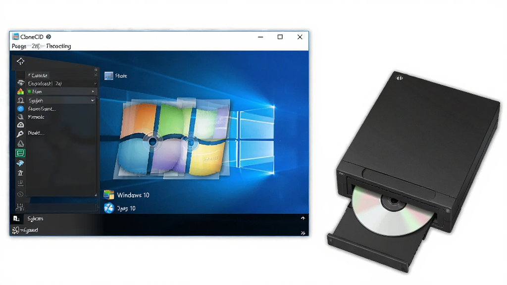 һ��ʾ��ͼչʾCloneCD������Windows 10ϵͳ�ϵ�ʹ�ó�������Ļ��ʾ�������棬�Ա߷��ÿ�¼������̣�����Ϊ���ӽǶȣ��Ű�ɾ������дʵ��ϸ��ͻ������������������̣�����������Ȼ���޶�������