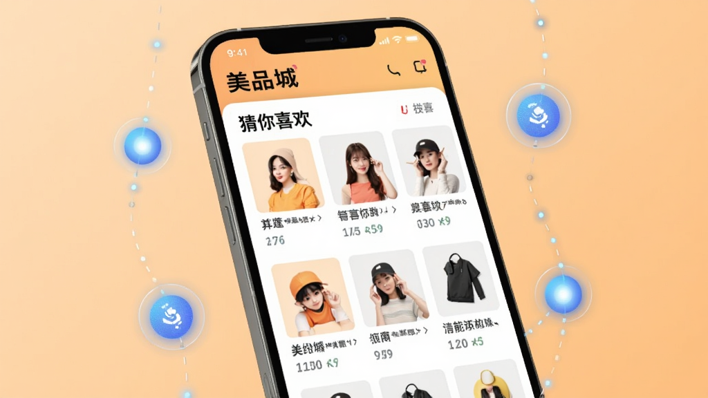 ��Ʒ���ֻ�����չʾ���Ի��Ƽ���Ʒ�б�����Χ�������������㷨��㣬����Ϊ��ů��ǳ��ɫ��������ʾ������ϲ����ģ�飬����ͻ�����Ű����򣬷��ʱ�л��ã�����ϸ�壬�ɾ��޶���Ԫ��