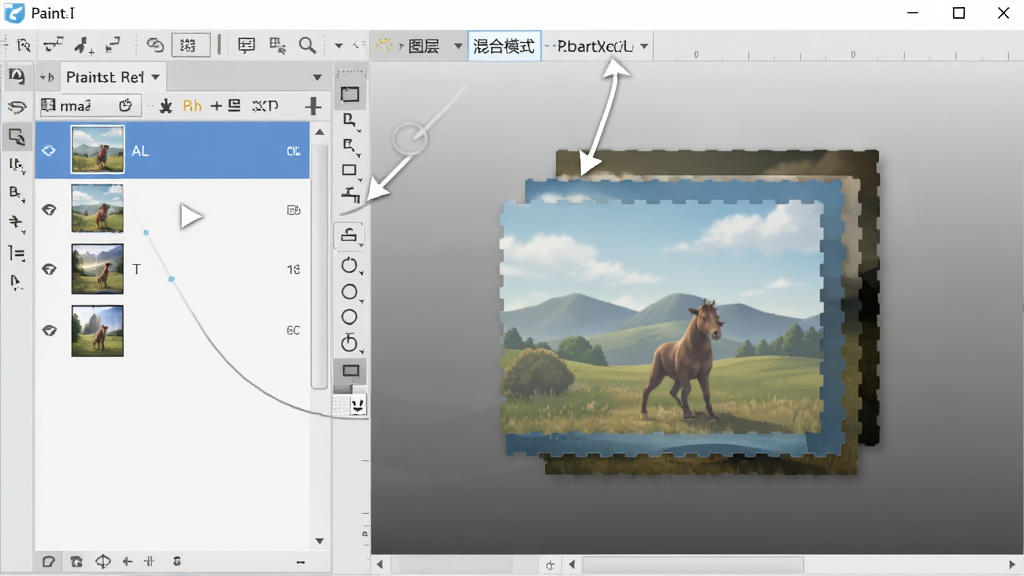 չʾPaint.NETͼ����������ʾ��ͼ�����Ϊͼ���б����������������ͼ��ͼ�㣬�Ҳ໭������ʾ���ͼ�����Ч��������Ϊ����ң�������Ƽ�࣬ͻ����ͼ�㡱�롰���ģʽ�����ܣ����ʸɾ����޶�������