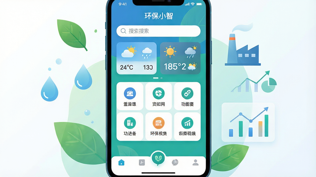 ��������Ϊһ�������ֻ���Ļռ���Ӿ����ģ���Ļ��������ʾ������С�ǡ�APP�����棬�����������ɫ��������ɫ�����Ϸ�Ϊ���������������ݿ�Ƭ���в�Ϊ���ܹ���ͼ�꣬�·�Ϊ�ײ����������ֻ���ΧƯ������Ҷ��ˮ�Ρ�����������ͼ���Ȱ�͸��Ԫ�أ�����Ϊǳ�׽��䡣���岼��ƽ�⣬���Ϊ�ִ���ƽ���廭��ϸ�ڷḻ�����ʸɾ��������޶������֡�