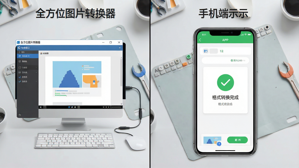 һ�ŷ����Ա�ͼ�������ǵ��Զˡ�ȫ��λͼƬת���������������棬�Ұ�����ֻ���APP�Ľ��棬�ֻ���������ʾ����ʽת����ɡ�����ɫ�Թ���ʾ������Ϊǳ��ɫ�Ĺ���̨����������Ϊ���豸��������ʾ��ͼ�������������Ű����࣬��ƽ�����ϸ�ڷḻ�����ʸɾ���