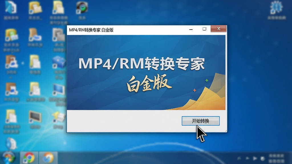 չʾ�����ڵ��������еĳ���������Ϊ��MP4/RMת��ר�� �׽�桱�Ĵ������ڵ����������룬������ģ��������ͼ�꣬���ֺ��������дʵ��ϸ�ڰ������ָ��ָ�򡰿�ʼת������ť�������������ɾ��޶���Ԫ�ء�