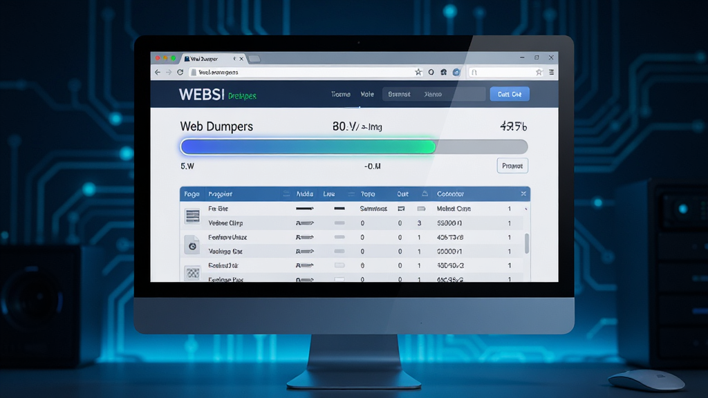 Web Dumper ��������Ԥ��ͼ������Ϊ������Ļ����ʾ��վ���ؽ��Ƚ��棬���־��У����Ƽ��У�ϸ�ڰ������������ļ��б������ʸ���ɾ��޶���Ԫ��