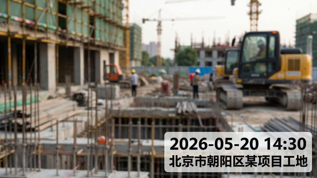 ���壺һ���á��㶨ˮӡ���������Ĺ����ֳ���Ƭ����Ƭ���½�������ʾ��2026-05-20 14:30 �����г�����ĳ��Ŀ���ء�ˮӡ�����֣���Ƭ���̣�ˮӡλ�����½ǡ��Ű棺ˮӡ���ֲ��ú���Ӵ֣�����ʱ��͵ص������ʾ�����дʵ��Ӱ��񣬹�����Ȼ��ϸ�ڣ�ˮӡ��Ե�а�͸���׿������������ڵ����塣���ʣ��������������޶���Ԫ�ء�
