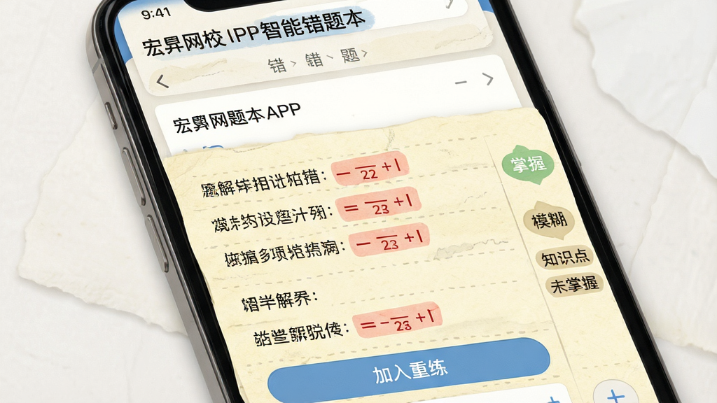 ���壺����УAPP�����ܴ��Ȿ�����棬��ʾ���������֪ʶ���ǩ�����֣��ֻ�����չʾ����Ļ�Ϸ�Ϊ����ԭ�⣬�·�Ϊ��ϸ�����롰������������ť���Ű棺�������ַ�������ص㹫ʽ�ú�ɫ������ע������������ıʼǷ�񣬱���Ϊ����ɫֽ��������ϸ�ڣ�����һ���С����ա�����ģ��������δ���ա�����״̬��ǩ�����ʣ�ϸ���������Ⱦ���޶�������Ԫ�أ��۸����ʡ�