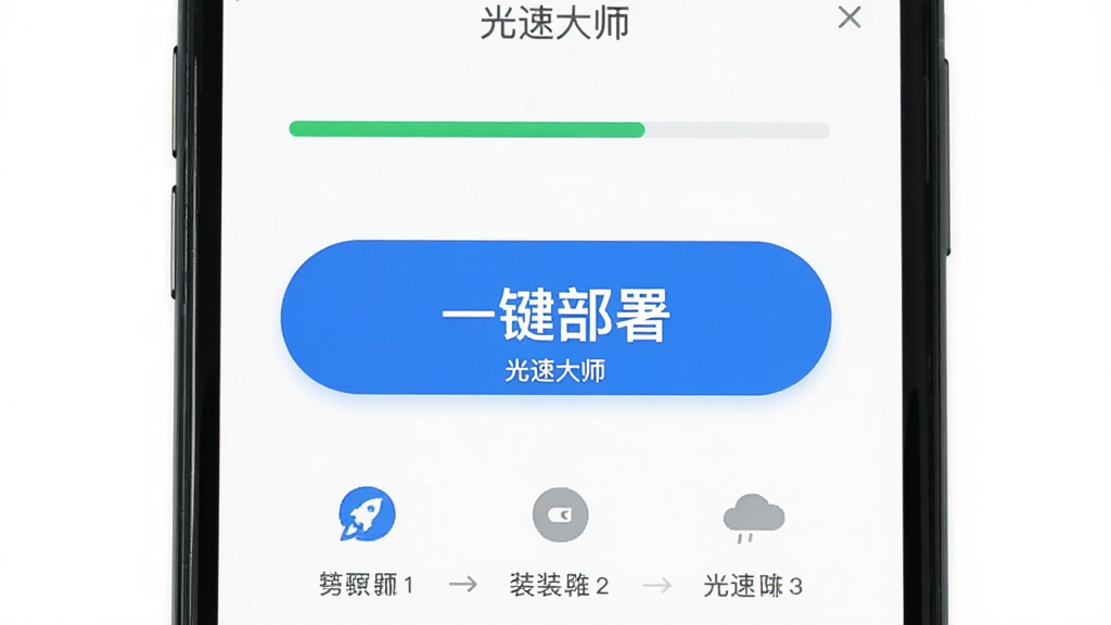 չʾ���ٴ�ʦ�����ڲ���һ����װ���棬�������ֻ���Ļ�ϴ�����ɫ��һ�����𡱰�ť����������ͻ������Χ�н������ͼ��Ĳ�������ͼ�꣬�Ű�����ֱ�ۣ�����ƽ����ƣ�ϸ�ڴ���ť�ϴ��С����ٴ�ʦ�����������ʸɾ������޶���Ԫ��