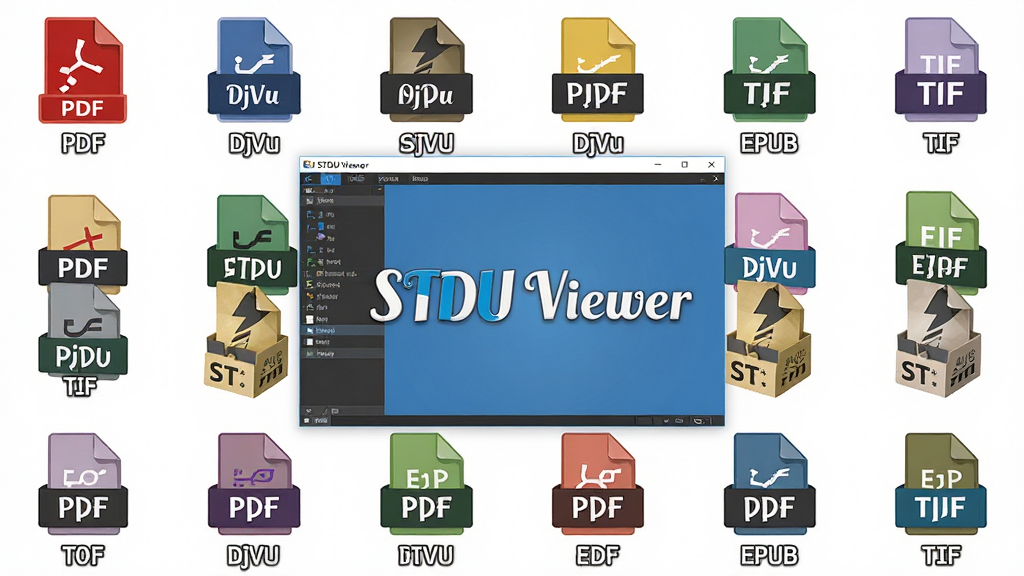 ���壺STDU Viewer�����Ķ��ʽ֧�ֹ���Ԥ��ͼ�����֣���������״չʾ�����ļ���ʽͼ�꣬����PDF��DjVu��EPUB��TIF�ȣ�ÿ��ͼ���·��ж�Ӧ��ʽ���ơ��Ű棺����λ��ͻ����ʾ��STDU Viewer�����������ڣ���Χ���Ƹ�ʽͼ�ꡣ��񣺱�ƽ����ƣ�ɫ�����졣ϸ�ڣ�ÿ��ͼ����ƾ��£����б�ʶ�ȡ����ʣ��������ȣ��ɾ����࣬�޶���Ԫ�ء�
