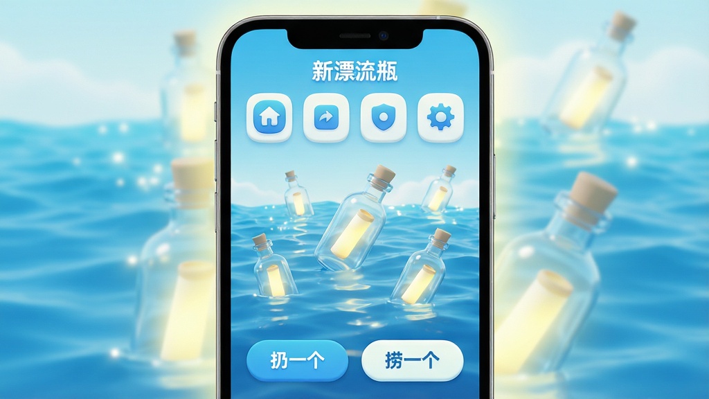 ���壺��Ư��ƿ���������棬�ֻ���Ļչʾ����Ư��ƿ�������������Ĳ���ƿƯ������ɫ�����ϣ����������¡����֣��ֻ����У���Ļ����ʾ����ͼ��͡���Ư��ƿ�����ֱ�ʶ����������͹��Ρ��Ű棺UI������ÿ�Ƭʽ���֣�ͼ��Բ�󡣷�񣺱�ƽ�������΢3D�ʸУ�ɫ����ε����ǳ��Ϊ��������ɾ�ͨ͸��ϸ�ڣ�Ư��ƿ��͸��΢�ƹ�â���ײ��С���һ��������һ������ť�����沨�����ԡ����ʣ�8K������Ⱦ��ϸ�ڷḻ�����洿���޶���Ԫ�ء�