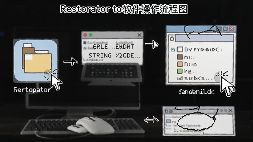 Restorator������������ͼ��չʾ�Ӵ��ļ����༭�ַ�����Դ�Ĳ���ʾ�⣬�������ָ����������������˵Ľ̷̳�񣬸ɾ�����