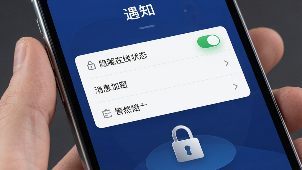 չʾ����֪��APP����˽��ȫ���ý��棬�ֻ���Ļ����ʾ��˽ѡ���б����硰��������״̬��������Ϣ���ܡ��ȣ�����Ϊ����ɫ����������ͼ�꣬����࣬ϸ�ڷḻ�����ʸ��壬�ɾ����޶���Ԫ��