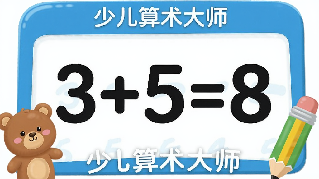 һ��չʾ��ͯ������ϰ�����Ĳ廭����������һ������������壬����д�š�3+5=8�����Ա���С�ܺ�Ǧ�ʵĿ�ͨԪ�أ�����������࣬�ʺ϶�ͯ������Ʒ��񣬻����������ɾ��޶���Ԫ�أ��������ٶ�������ʦ������
