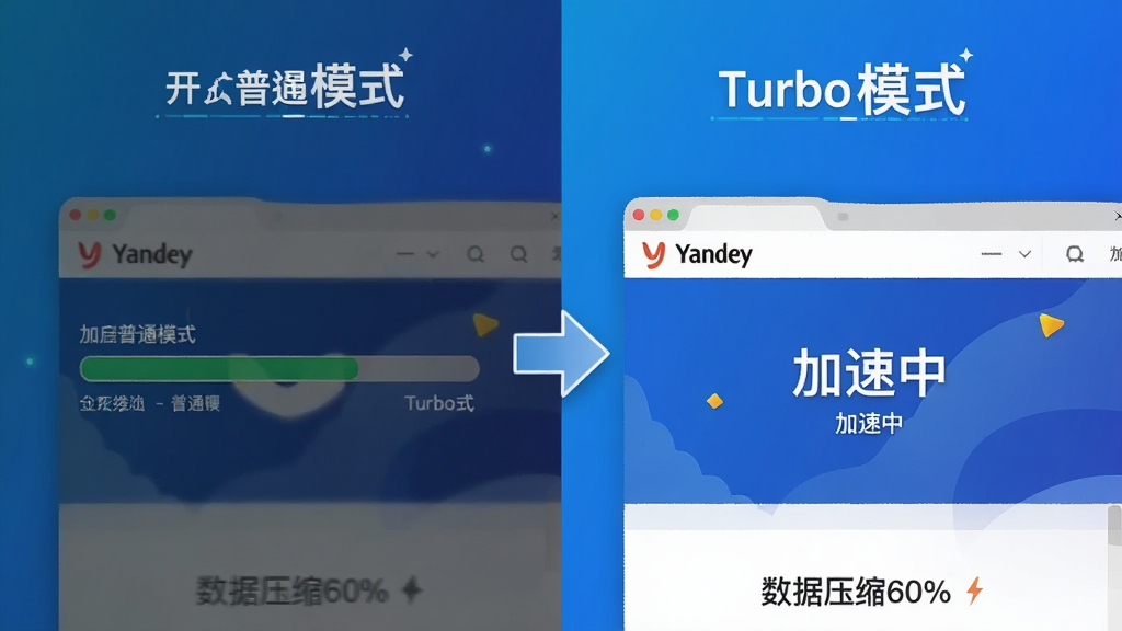 ���壺Yandex�����Turboģʽ�����ĶԱȽ�ͼ�����Ϊ��ͨģʽ���ػ����Ľ��������Ҳ�ΪTurboģʽ���ټ�����ɵ�ҳ�档���֣����ҷ����Աȣ��м��м�ͷָʾ���Ű棺�����࣬���ֱ�ǩ��������񣺿Ƽ��в廭��񣬱���Ϊ������ɫ��ϸ�ڣ��Ҳ�ҳ�����Yandex�������Logo�͡������С��������ײ���ʾ������ѹ��60%�������ʣ�������ɫ���������޶���Ԫ�ء�