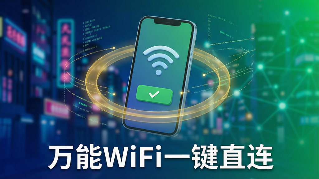 һ���ִ���ʮ���3D������Ӿ�ͼ����������һ�������ֻ�����Ļ����ʾWiFi�źŲ�������ɫ���ӳɹ���ť���ֻ���Χ���ư�͸���Ľ�ɫ�⻷������������������Ϊģ���Ķ���ҹ���޺��������ڵ��㣬����������������̽���ɫ�����Ƽ����밲ȫ�в��棬���ʸɾ��޶���Ԫ�أ������·����ɫ�����֡�����WiFiһ��ֱ����