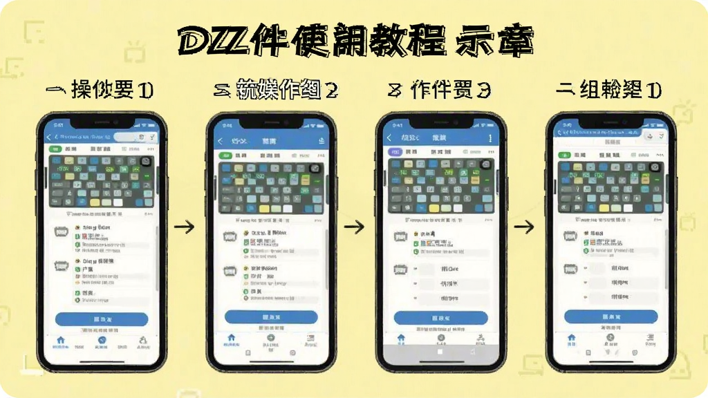 DZZ����ʹ�ý̳�ʾ��ͼ��չʾ�ֻ���Ļ�ϵĲ������裬��������˵��������������ԣ�����Ϊǳ��ɫ�������������޶���Ԫ��