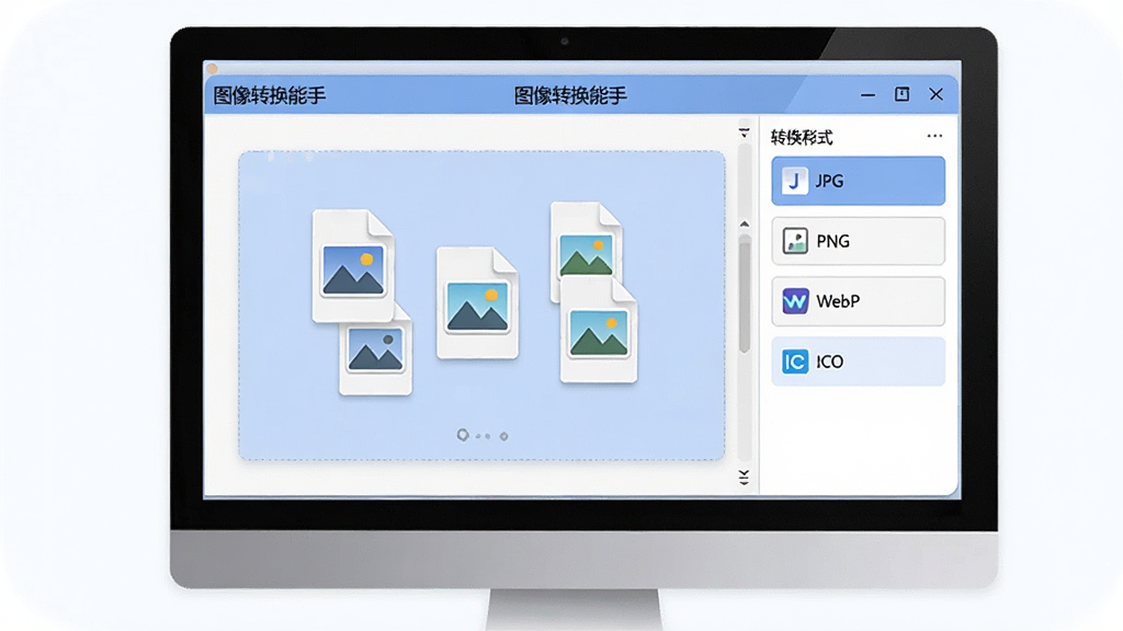 image of a clean, modern software interface on a desktop computer screen, main window titled 