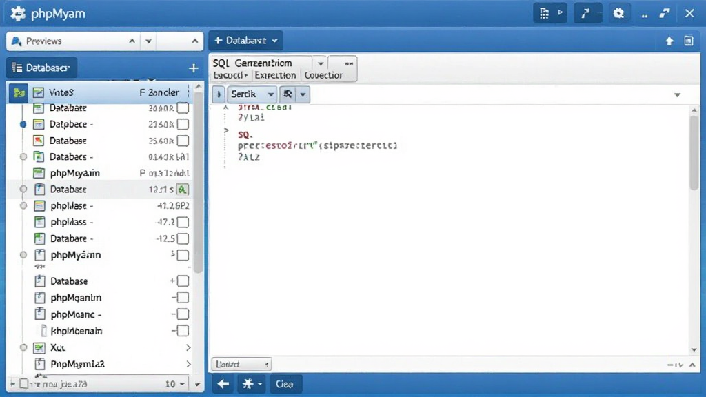 phpMyAdmin������Ԥ��ͼ��չʾ������ݿ��б����Ҳ�SQLִ�����򣬽���������������������ɫ�����ֹ��������ʸɾ����޶���Ԫ��