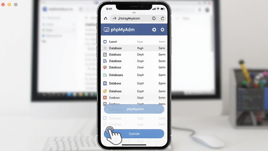phpMyAdmin�ƶ��˲������棬չʾ�ֻ�������е����ݿ��б��͹��ܰ�ť�������������ã������Ѻã����ʸɾ����޶���Ԫ��