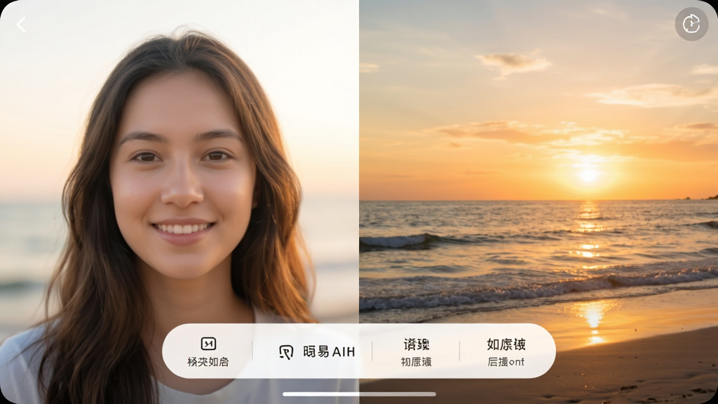 ���壺�ֻ���Ļ�г����׵�AI���ⱳ�����ܽ��棬���Ϊԭʼ�����Ҳ�Ϊ�滻��ĺ������䱳�������֣����ҶԱȲ��֣��м��÷ָ��߸������Ű棺����ѡ��λ����Ļ�·���������ˡ�����������£�ɫ����ů��ϸ�ڣ������Ե����Ȼ��������Ӱ�ںϡ����ʣ����壬�ɾ����޶���Ԫ�ء�