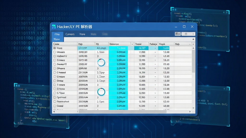 ��������Ϊ��HackerJLY PE ���������������������ڿƼ�����������֮�ϣ�������չʾ����ϸ�����ݽ������񡣲��ֲ��þ��й�ͼ����������ռ���Ӿ����ģ���Χ���԰�͸���Ķ������������ͳ��������Ϊװ��Ԫ�ء��Ű�����ֱ�ۣ�ͻ��������רҵ�������ݿ��ӻ��ص㡣���Ϊ�ִ���ƽ���������ϸ�ڣ�ɫ���������ס���Ϊ������׺����ɫ�������ݡ�����Ҫ��8K���壬ϸ�����������廭��ɾ��޶������