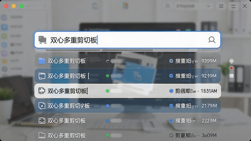 һ��չʾ��˫�Ķ��ؼ��а塱�������ܵĽ��棬����������������ؼ��ʣ��·��б�������ʾƥ��ļ�������Ŀ������ģ������ͻ��������ͽ�����������죬ϸ�ڷḻ�����ʸɾ����޶���Ԫ��