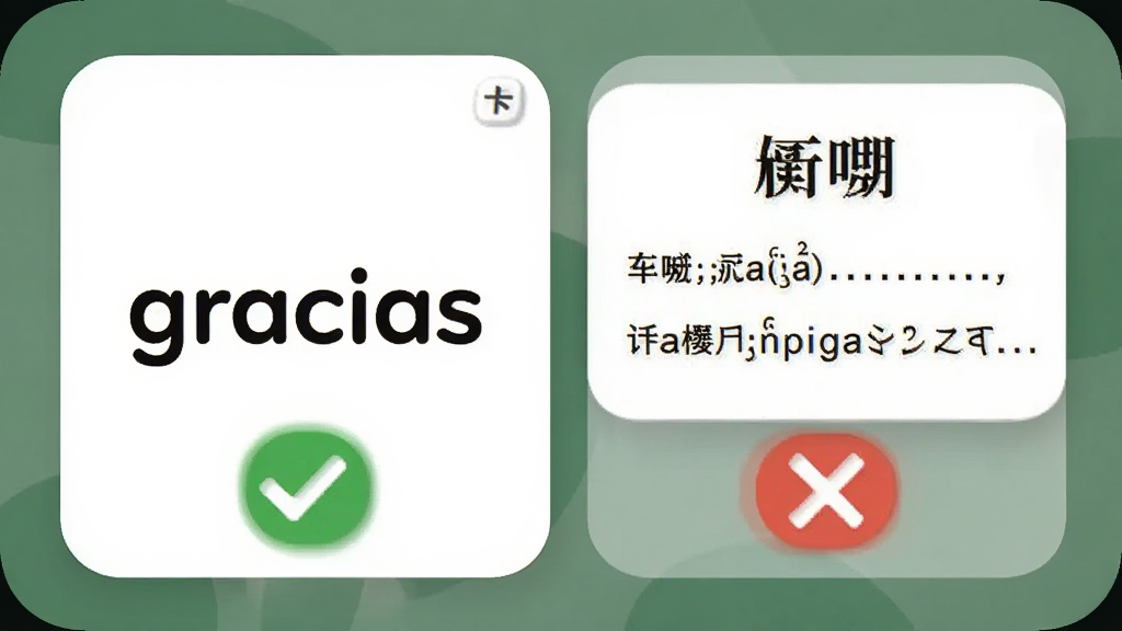 չʾ��Ƭ��ϰ���棬���������ﵥ�ʡ�gracias����������������������䣬��Ƭ���Բ�󣬱�������ɫ�Թ��ͺ�ɫ��Ű�ť�����ʸɾ����޶���Ԫ�ء�