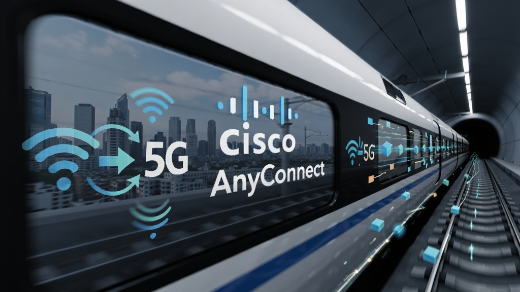 ����Ϊ�����г���Խ��������ߣ�������ͶӰ��Cisco AnyConnect������ͼ�꣬����Ϊ����ȫ���������ʾWi-Fi��5G�ź��л��������Ҳ�Ϊ���ݰ�����켣���Ű涯�У����дʵ�������������ϸ�ڰ���������Ч���ȶ����ӱ�ʶ������ϸ��ɾ����޶���Ԫ��