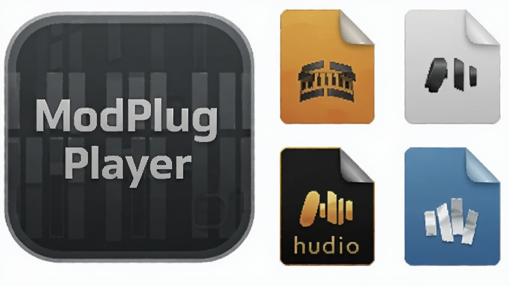 ModPlug Player����ͼ���������Ƶ��ʽ�ļ�ͼ�겢��չʾ��ͻ����ʽ�������ԣ���������������Լ��ϸ�ڷḻ�����ʸɾ�