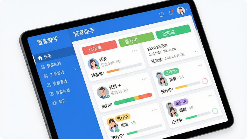 ���壺�ܼ�����App�Ĺ������������ͼ���չʾ��ƽ���������ʾ��ɫ״̬���壨���ӵ��������С�����ɣ����Ա���Ա��ͷ��������Ƭ�����֣�ƽ��б�ţ���Ļ���泯����ߣ����Ϊ������˵����Ҳ�Ϊ�����б����Ű棺������Ƭ���ٲ������У�״̬��ǩ��ɫ��Ŀ����񣺱�ƽ����ƣ�������ɫ����ϸ�ڣ���Ļ�С��ܼ����֡������������н�������ʱ��������ʣ��ɾ����޶���Ԫ�ء�