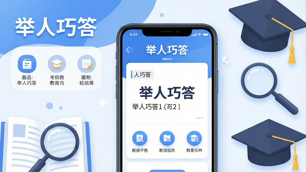 ���壺�ֻ���Ļչʾ�����ɴ�APP�����棬����������ʾһ����Ŀ���������ɴ�Ʒ�����������֣��ֻ����У���Ļ���������ɼ�����Χ���鱾���Ŵ󾵡�ѧʿñ��ѧϰԪ�ص�׺���Ű棺�����⡰�����ɴ����ڻ������Ͻǣ��·�Ϊ����ͼ�����У����������򡣷���ִ���ƽ���廭���ɫ��������ͣ�����ɫ�Ͱ�ɫΪ��ɫ����ϸ�ڣ���Ļ����Ŀ��������������ͼ�꾫�£���Ч��ͣ�ͻ������������Ľ�ϡ����ʣ�������Ⱦ���ɾ����޶���Ԫ�ء�