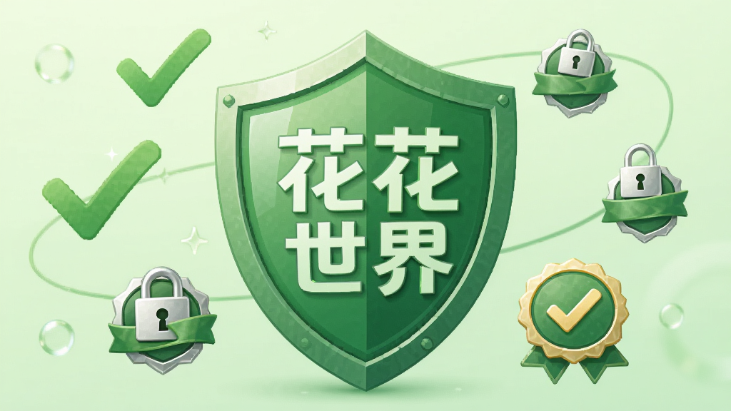 һ����ɫ�Ķ���ͼ��λ�ڻ������룬���Ʊ����С��������硱�����ֱ�ʶ��������Χ�����ŶԹ�����ͷ�Ͱ�ȫ��֤���µ�Ԫ�أ�����Ϊ��͵�ǳ��ɫ���䣬���ֲ��þ��жԳƹ�ͼ�����Ϊ��ƽ����ȫ����廭��ϸ�ڰ������Ƶĸ߹��ʸС����µĽ����߿򡢱�����ϸ΢���������������ɾ����޶���Ԫ��