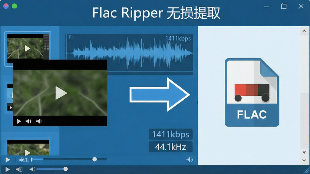 һ��չʾFlac Ripper����Ƶ����ȡ���������ʾ��ͼ������Ϊ�����������棬�������Ϊ��Ƶ�ļ�����ͼ���м��м�ͷָ���Ҳ��FLAC��Ƶ�ļ�ͼ�꣬�Ű����ҶԱ����������Ϊ��ƽ���Ƽ�������ϸ�ڰ�������ͼ����������ֵ��1411kbps���������ʡ�44.1kHz�������ʸ��壬��Ļ������ʾ��Flac Ripper ������ȡ��������ɾ��޶���Ԫ��