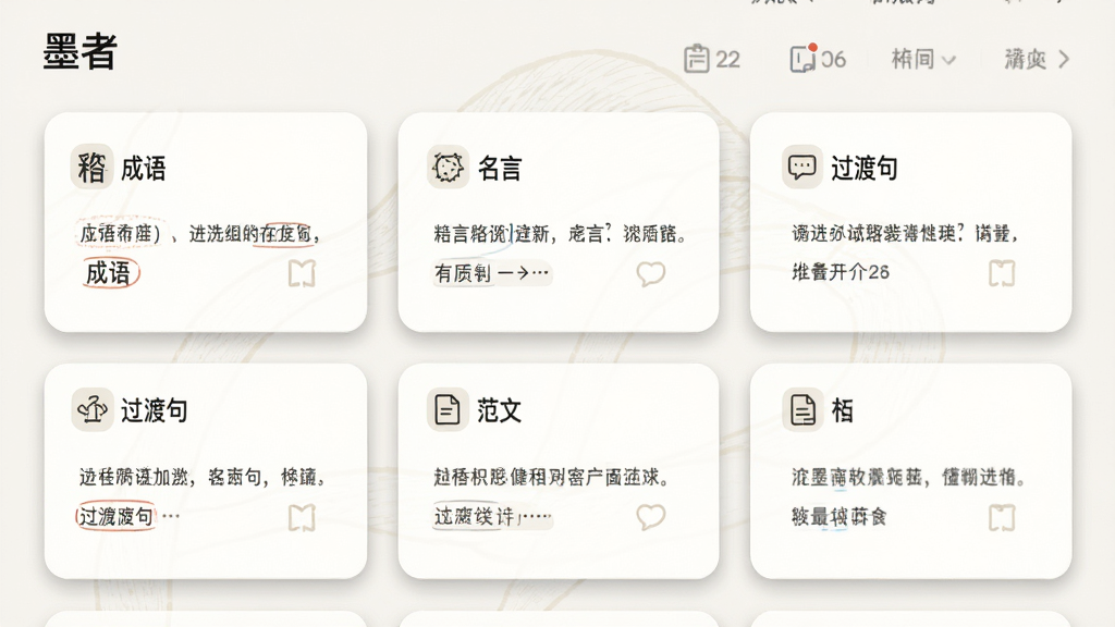 ��ī�ߡ������е��ز���п���棬����Ϊ���࿨Ƭʽ���֣���Ƭ�ϱ�ע����������ԡ������ɾ䡱�����ġ��ȱ�ǩ���Ű��������״���У����Ϊ���ż���ϸ�ڰ�����Ƭ��Ӱ��ͼ���׺�����ʸ��壬����ɾ����޶���Ԫ�ء�