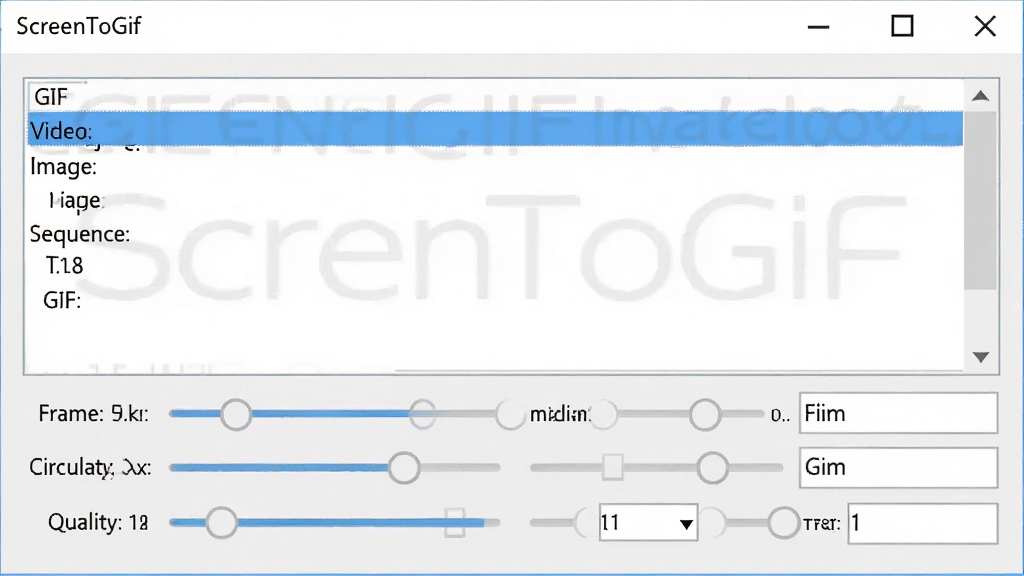 һ��չʾScreenToGif�������ô��ڵ�ͼƬ���������г�GIF����Ƶ��ͼƬ���еȸ�ʽѡ��·���֡�ʡ�ѭ�������������Ȼ��������򣬱���Ϊǳɫ���棬���Ϊ�������ܽ�ͼ��ϸ�����������ʸɾ����޶���Ԫ��