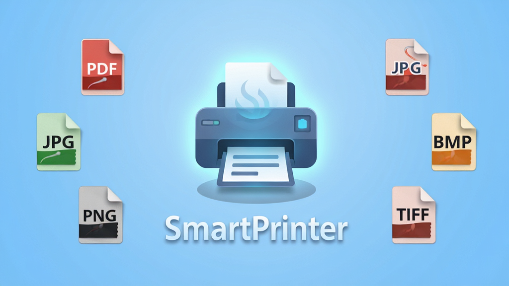 SmartPrinter�����ӡ�������������ͼ��񣬻���������һ������������ӡ��ͼ�꣬ͼ���·��С�SmartPrinter�����֣���Χ������PDF��JPG��PNG��BMP��TIFF�ȸ�ʽ��ǩ������Ϊǳ��ɫ���䣬���ֲ������ĶԳ��Ű棬���Ϊ�Ƽ��б�ƽ����ƣ�ϸ����ͼ�������΢������Ӱ�����ʸ��壬����ɾ����޶���Ԫ��