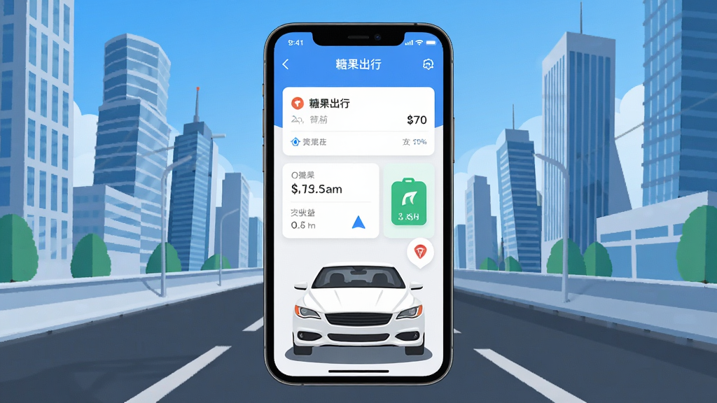 �ǹ������ֻ�Ӧ�������棬��������չʾһ����ɫ�γ���ʻ�ڳ��е�·�ϣ�����Ϊ�ִ�����¥�������죬����Ϊ�ֻ���Ļ����ʾ�ǹ�����˾���˽ӵ����棬���ֲ��þ��й�ͼ���Ű������������Ϊ��ƽ���Ƽ��磬ϸ�ڰ���������Ƭ��������ͷ���������ֵ�Ԫ�أ����ʸ��壬�ɾ����޶���Ԫ��