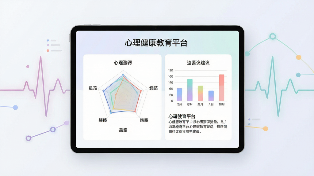 ��������һ��ƽ�����չʾ��������������ƽ̨��������������ҳ�棬ҳ���а����״�ͼ����״ͼ�����ֽ��飬ƽ����Χɢ���ų�����ĵ粨�������ݽڵ㣬���ֲ��þ��й�ͼ������Լ�Ƽ��У�ϸ����ͼ��ɫ����͡��������������ʸɾ�����㣬�޶���װ��Ԫ��