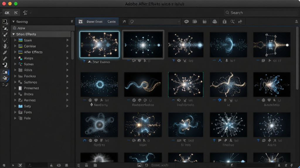 Adobe After Effects ��Ч��Ԥ������չʾ������Ϊ����������Ч��������棬����Ϊ�������б����Ҳ�����ͼ�����Ű����룬���Ϊ��ɫרҵ����UI���ϸ�ڰ���������Ч����ͼ������Ч��Ԥ����������������ǩ������Ϊ4K�����壬�ɾ��޶���Ԫ��