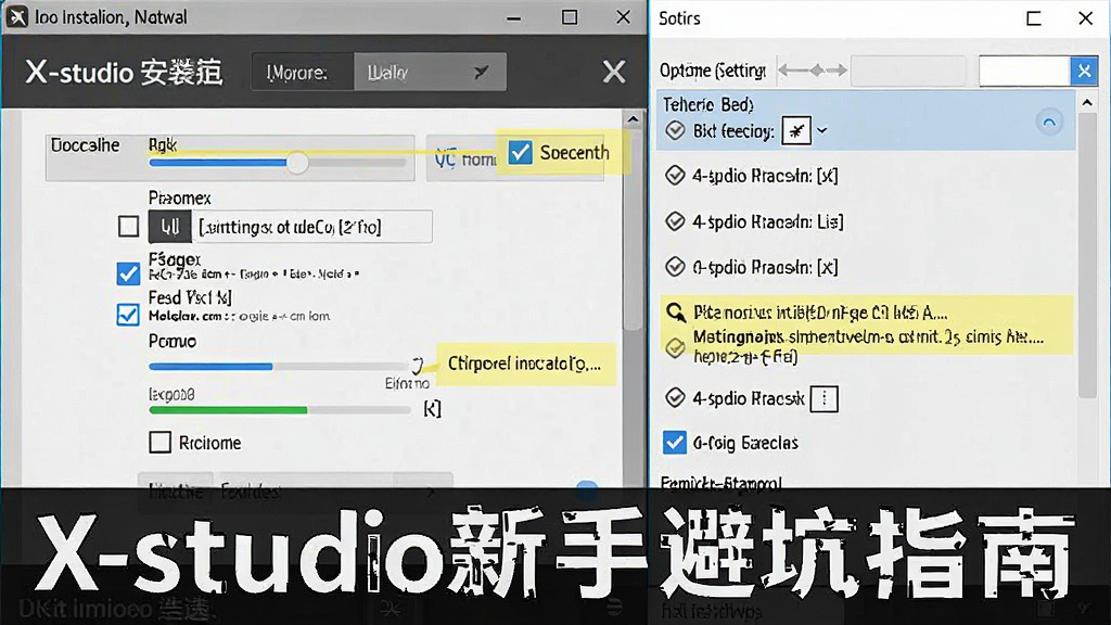 һ��X-studio���ֱܿ�ָ�ϵ�AI����ͼƬ����������Ϊ������װ�������������ĺϳ�ͼ������Ϊ���ҷ����������ʾ��װ·��ѡ���Ҳ���ʾ��Դ�����б������Ϊ�̳����ͼ���ϸ�ڰ���������ע�ĸ�ѡ�򡢽���������ʾ���֣����ʸ��壬�ɾ����޶���Ԫ��